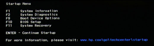 hp-startup-menu