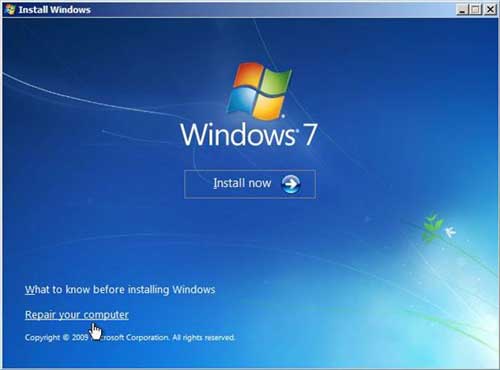 Repair Windows 7