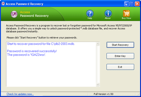 Access Password Recovery