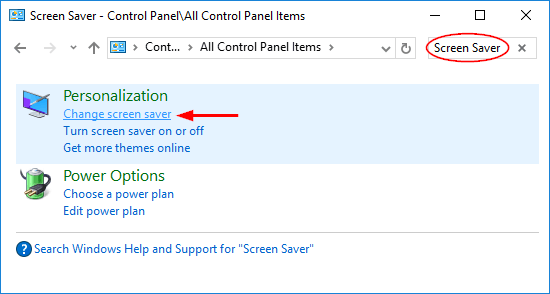change-screen-saver-via-control-panel