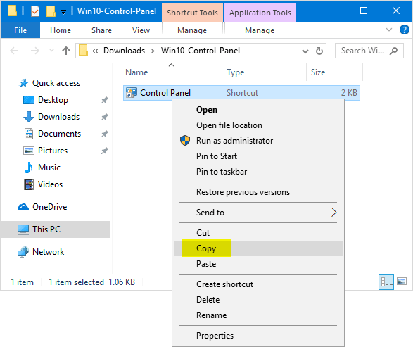 copy-control-panel-shortcut