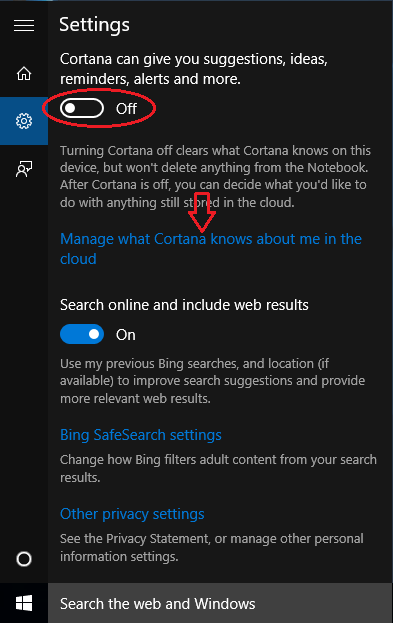 disable-cortana