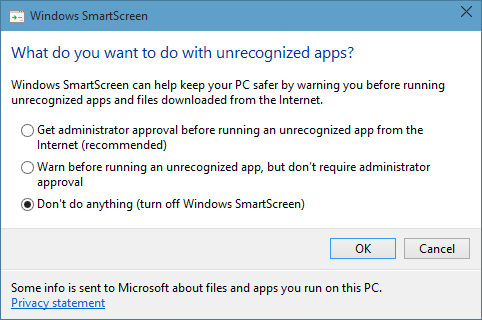 disable-smartscreen