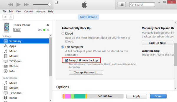 encrypt-itunes-backup