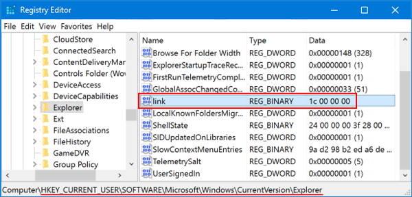 explorer-link-registry