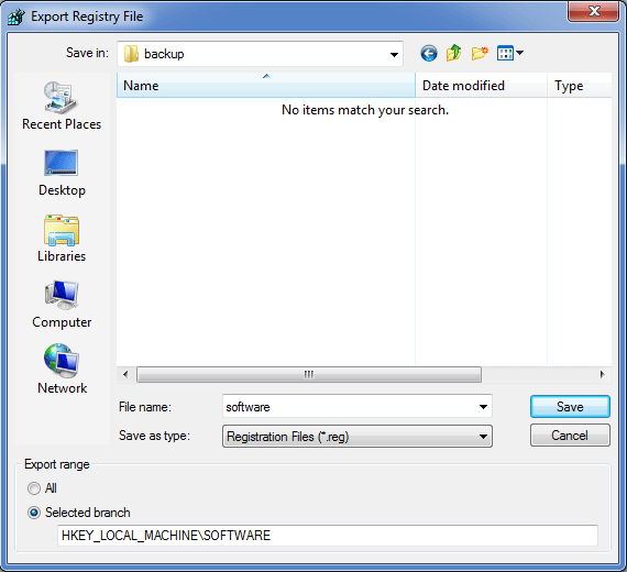 export-registry-file