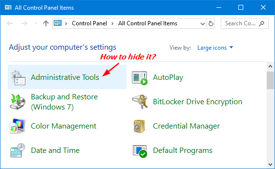 hide-control-panel-items