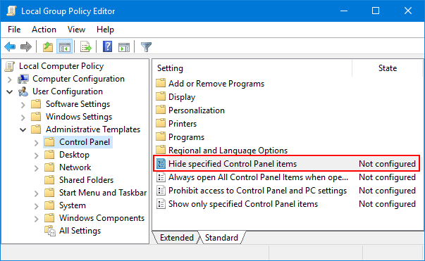 hide-specified-control-panel-items