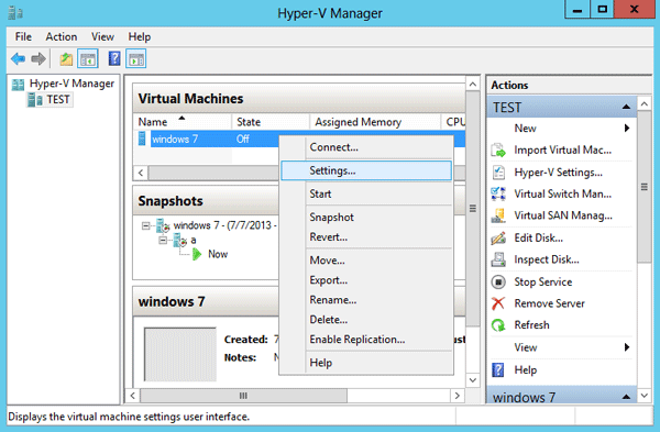 Hyper-V Manager