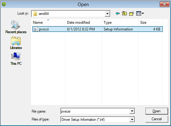 Load PVSCSI Driver