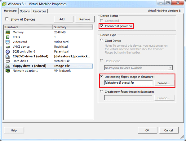 Mount VM Floppy Image