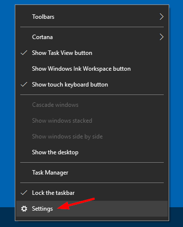 open-settings-from-taskbar-menu