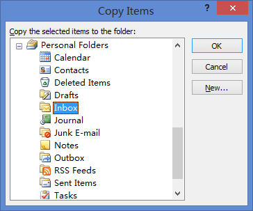 Outlook-Copy-Items