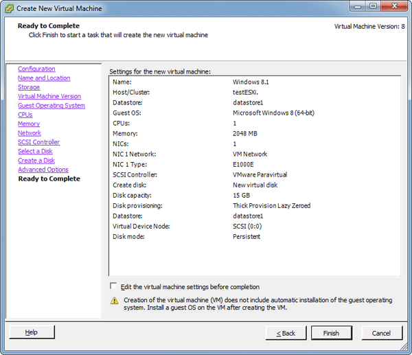 review-vm-settings