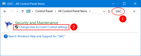 search-uac-in-control-panel