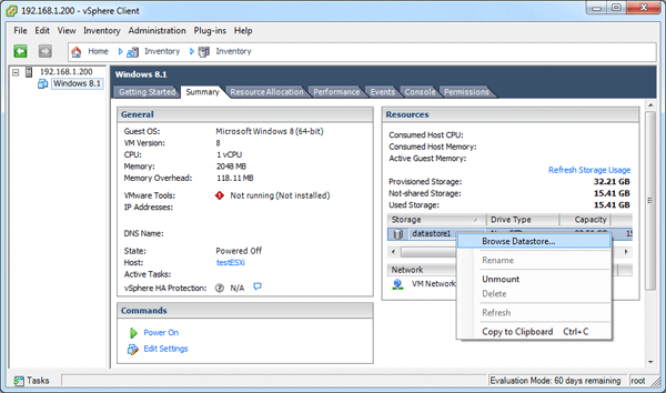 vSphere client